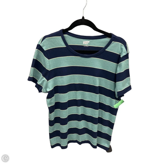 Top Short Sleeve By Lands End In Blue & Green, Size: Xl