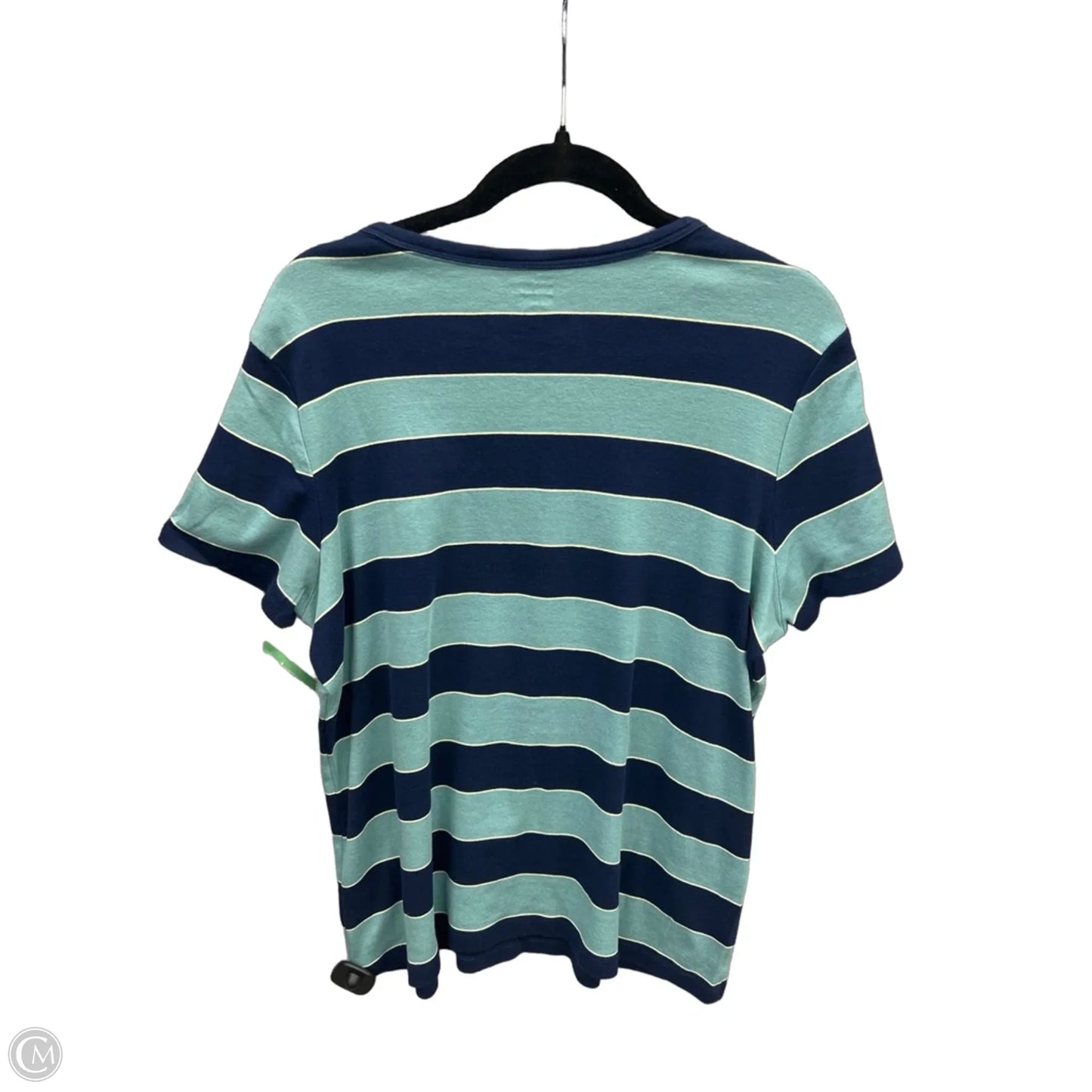 Top Short Sleeve By Lands End In Blue & Green, Size: Xl