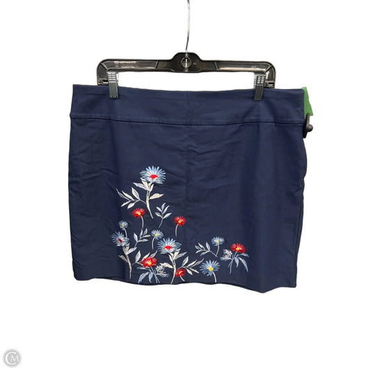 Skirt Midi By Charter Club In Blue, Size: 18