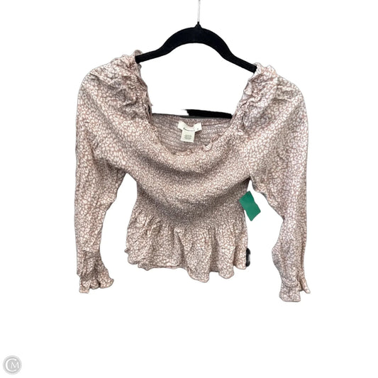 Blouse Long Sleeve By Urban Romantics In Pink, Size: Xs