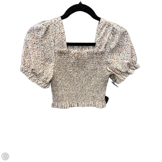 Blouse Short Sleeve By Shein In Floral Print, Size: S