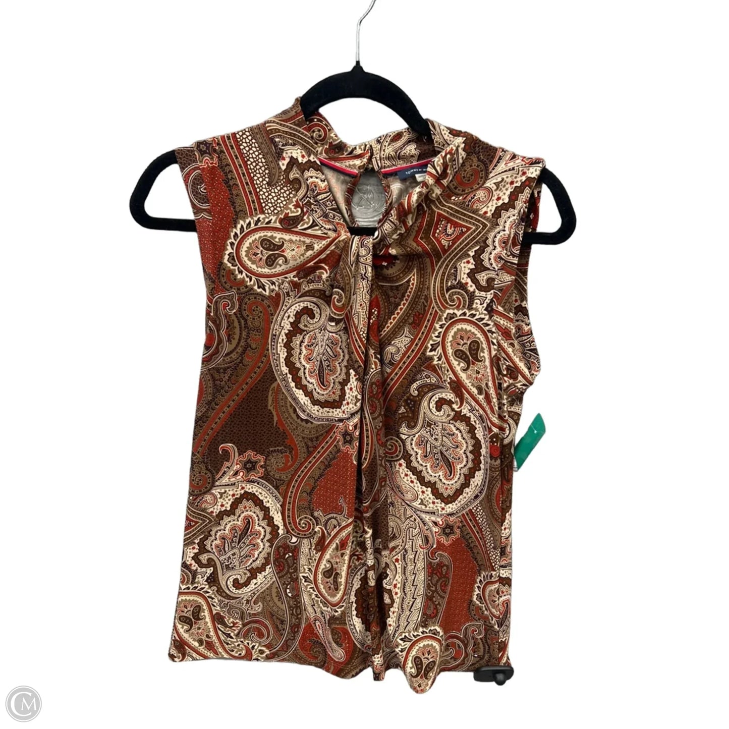 Top Sleeveless By Tommy Hilfiger In Brown, Size: S
