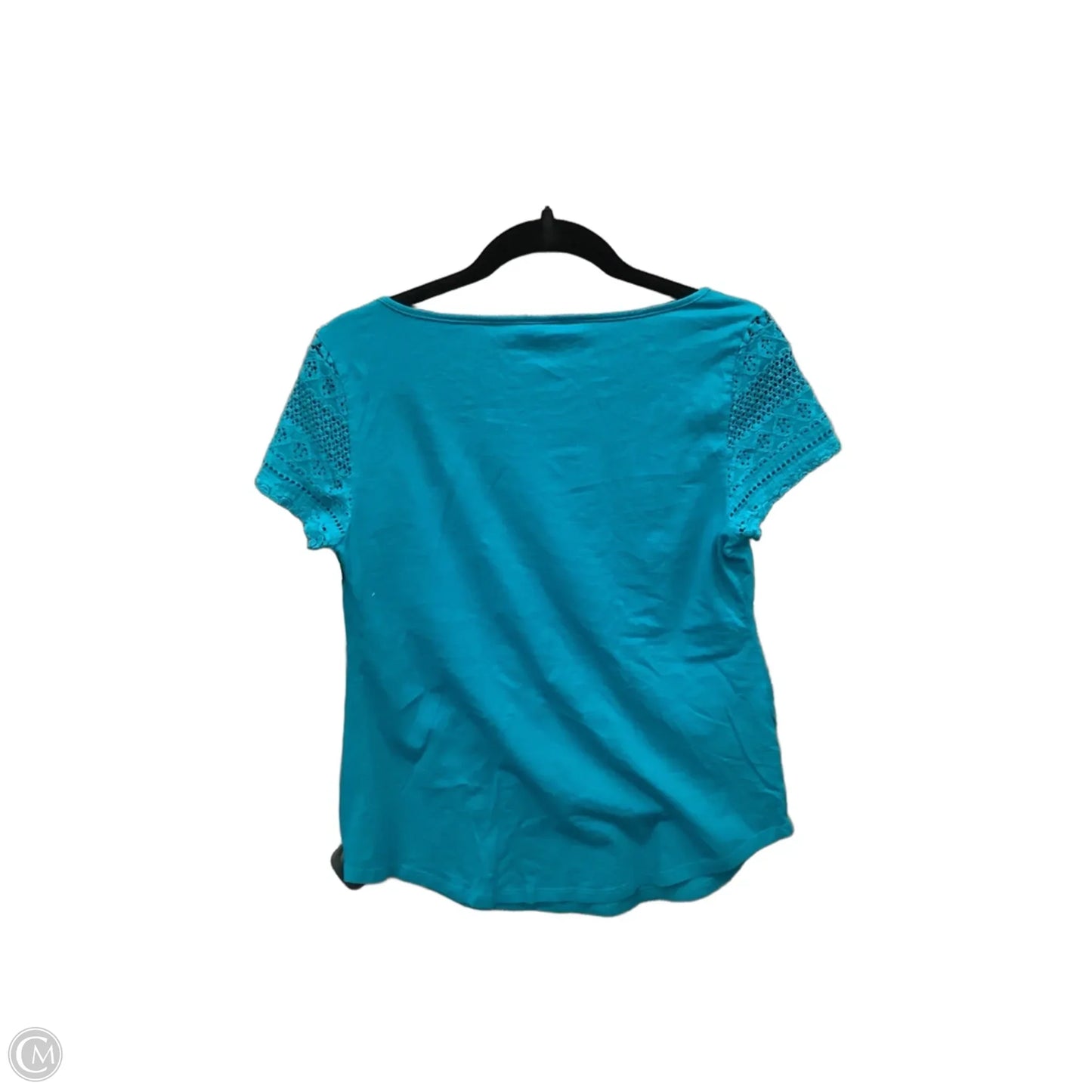 Top Short Sleeve By Ann Taylor In Blue, Size: M
