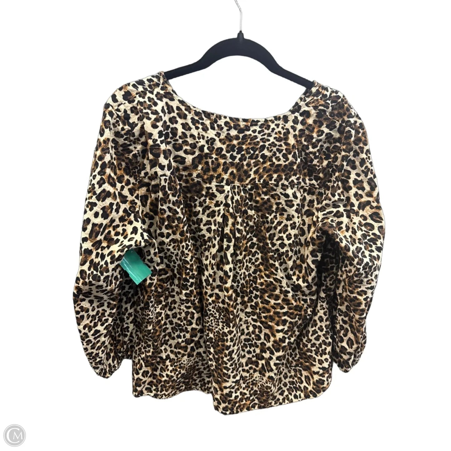 Top Long Sleeve By Ethyl In Animal Print, Size: Xl