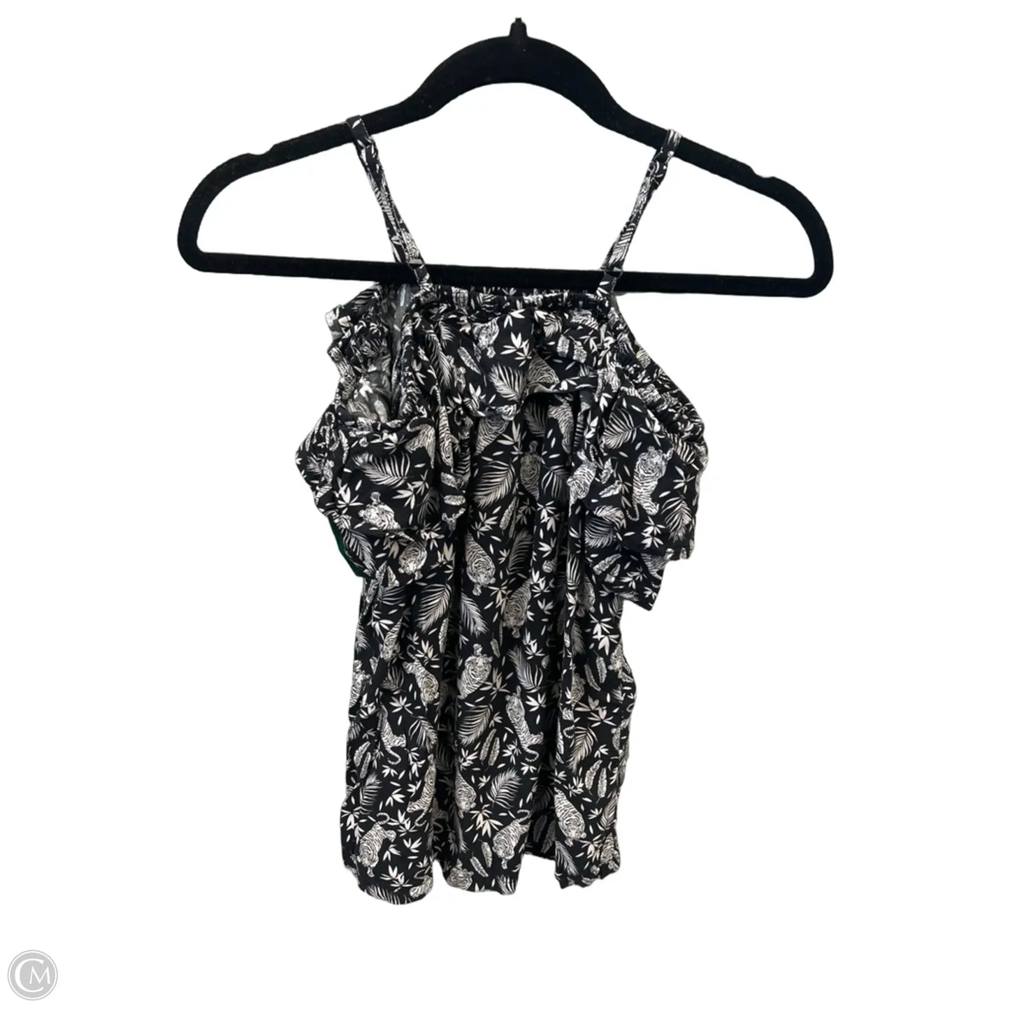Top Short Sleeve By Old Navy In Black & White, Size: L