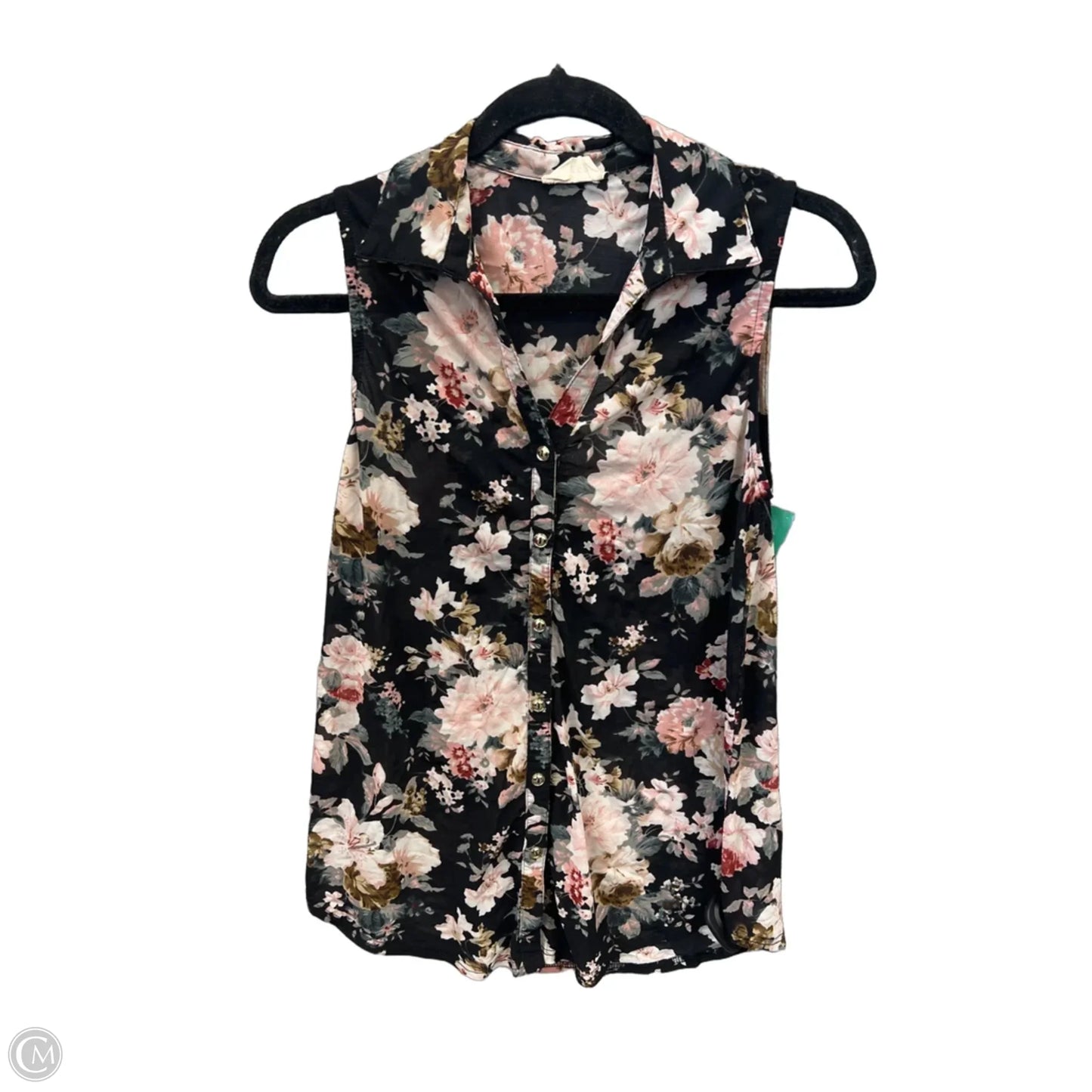 Top Sleeveless By Ember In Floral Print, Size: S