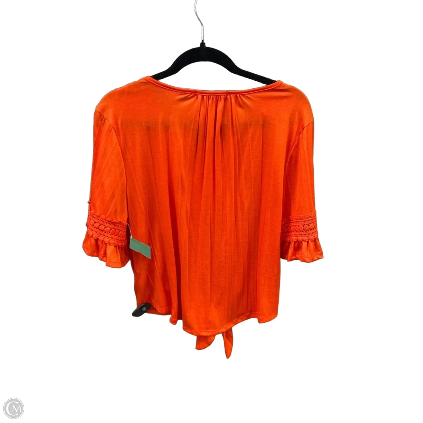 Top Short Sleeve By Carolyn Taylor In Orange, Size: L