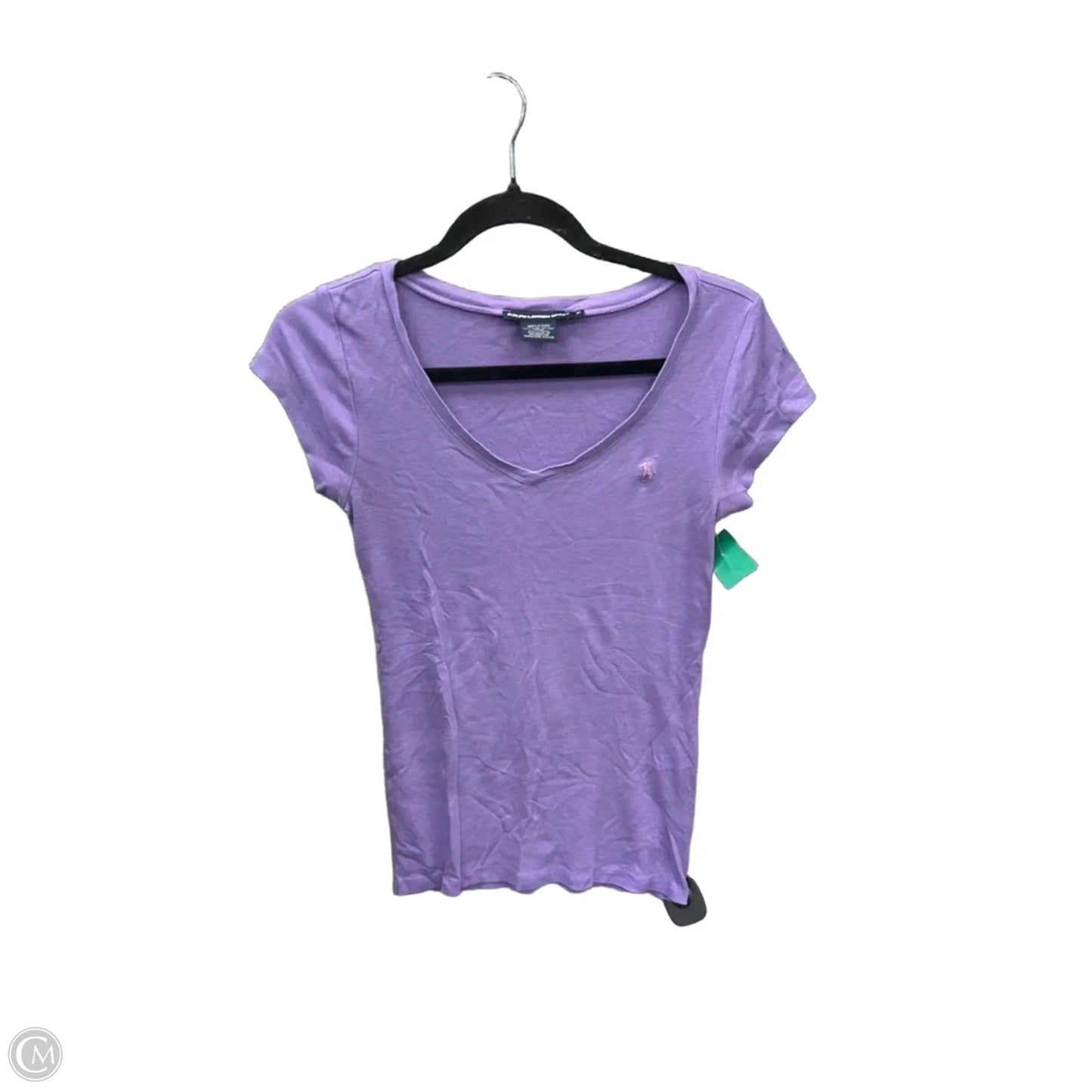 Top Short Sleeve Basic By Ralph Lauren Blue Label In Purple, Size: M