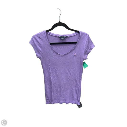 Top Short Sleeve Basic By Ralph Lauren Blue Label In Purple, Size: M
