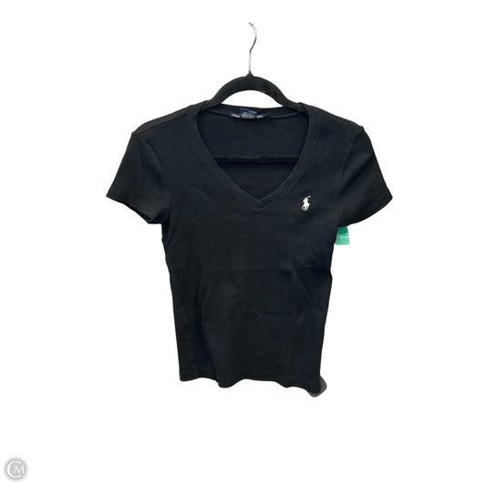 Top Short Sleeve By Ralph Lauren Blue Label In Black, Size: M