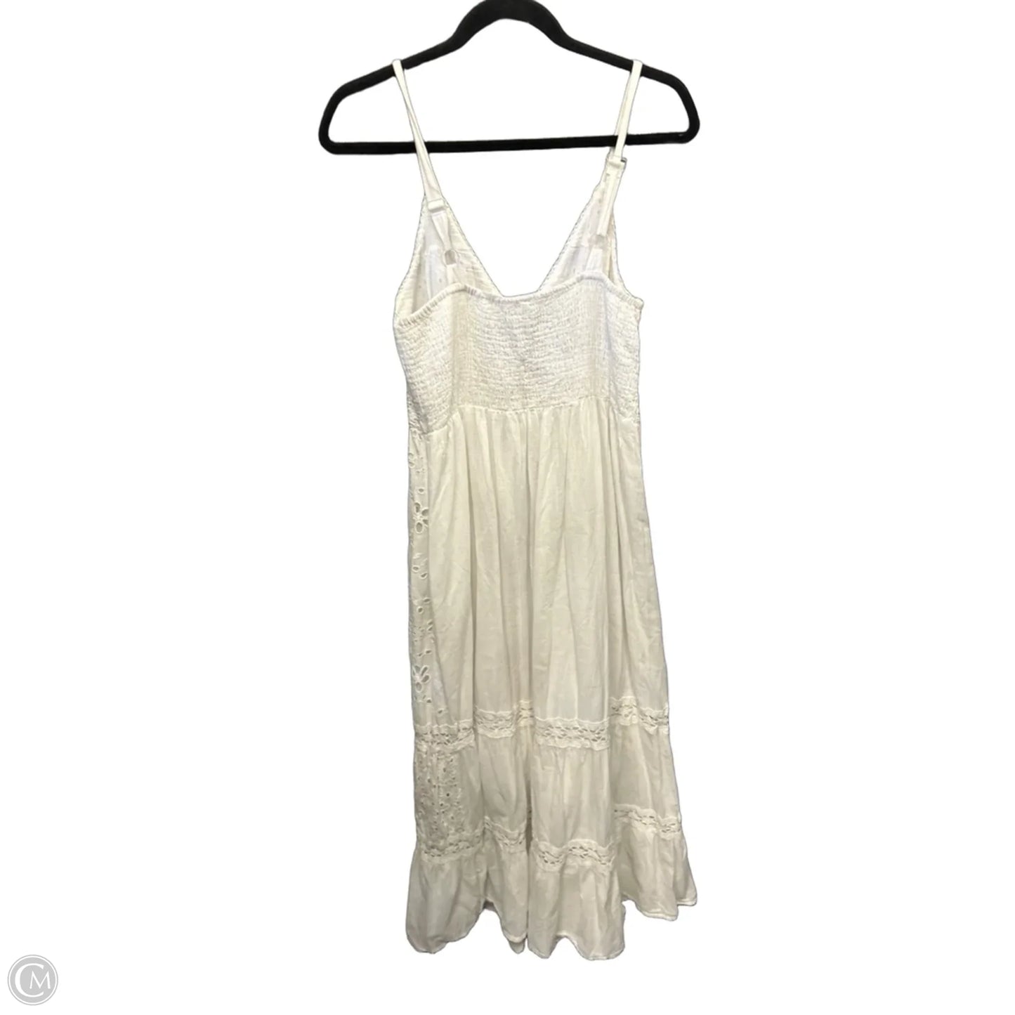 Dress Casual Midi By Clothes Mentor In White, Size: L