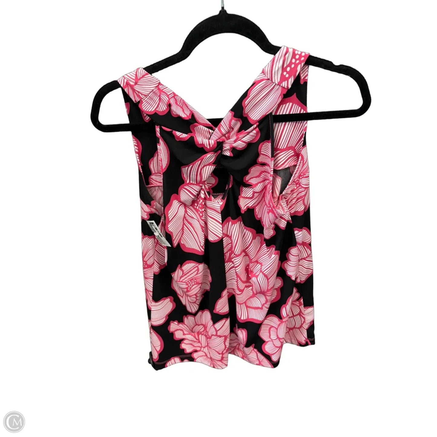 Top Sleeveless By Rafaella In Black & Pink, Size: M