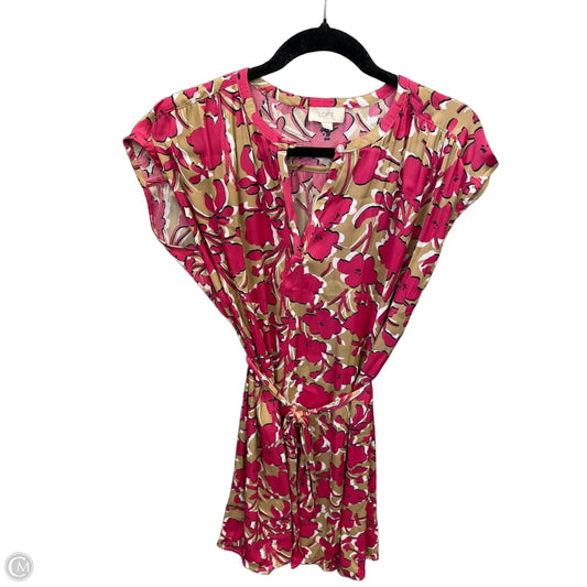 Dress Casual Midi By Loft In Pink & Tan, Size: M