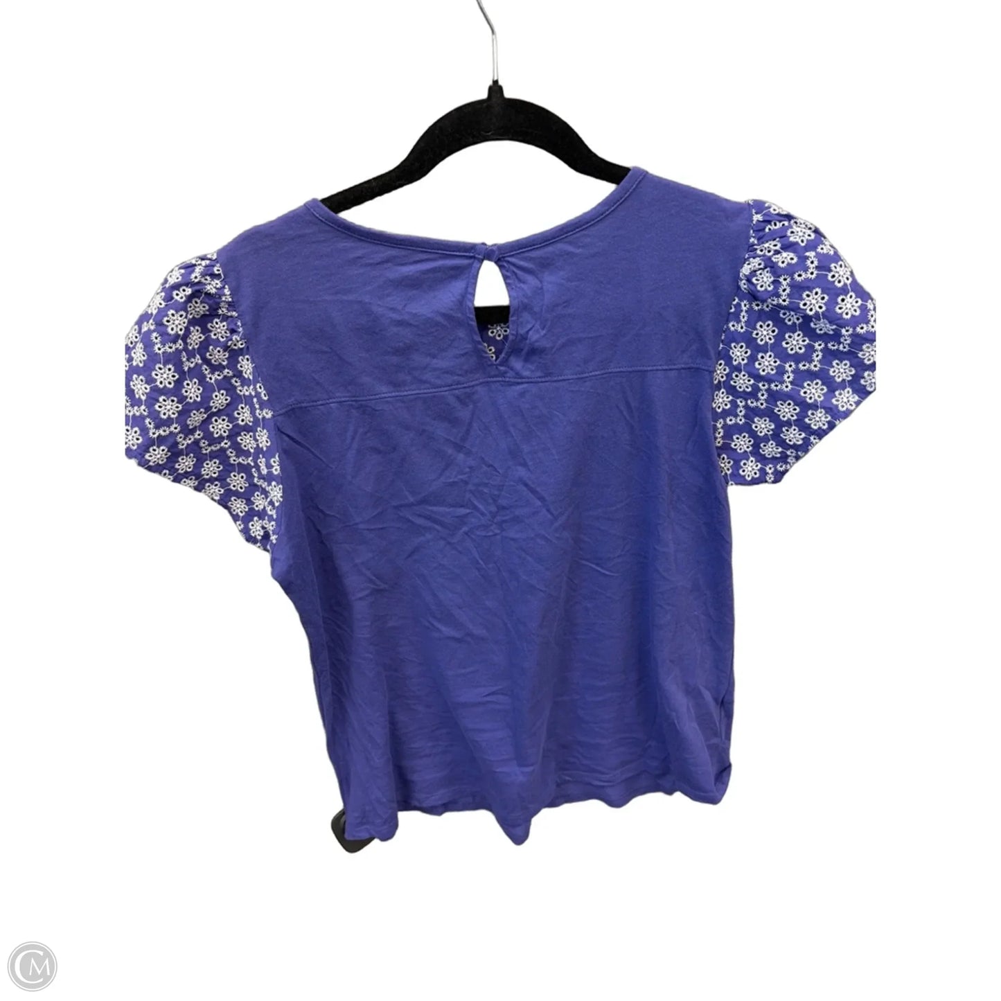 Top Short Sleeve By Loft In Purple, Size: S