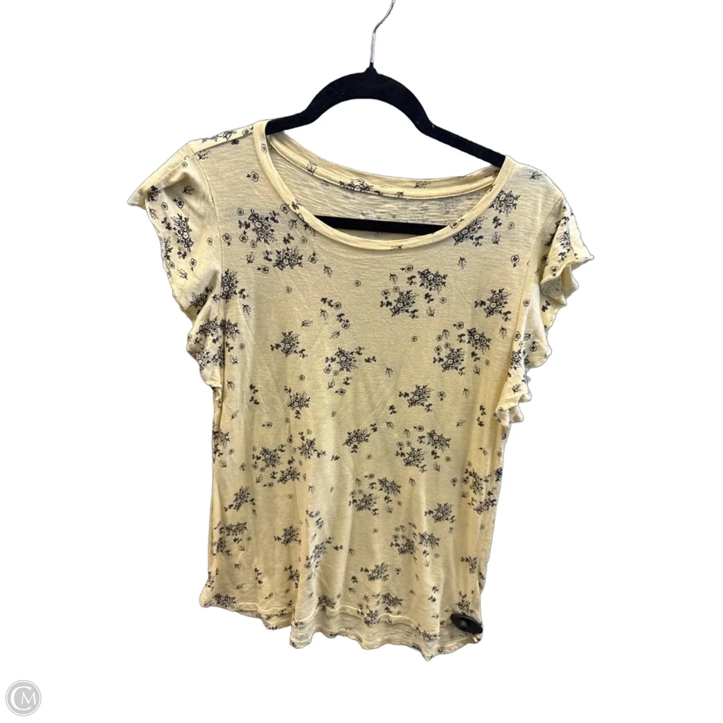 Top Short Sleeve By Maurices In Yellow, Size: M