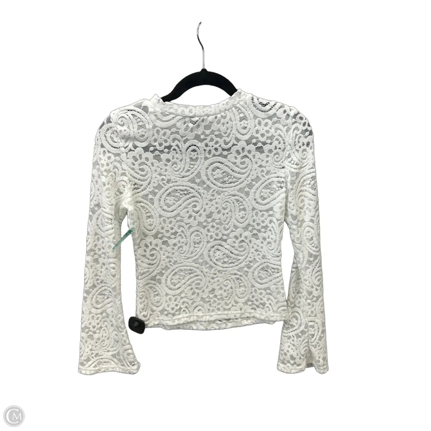 Top Long Sleeve By Clothes Mentor In White, Size: S