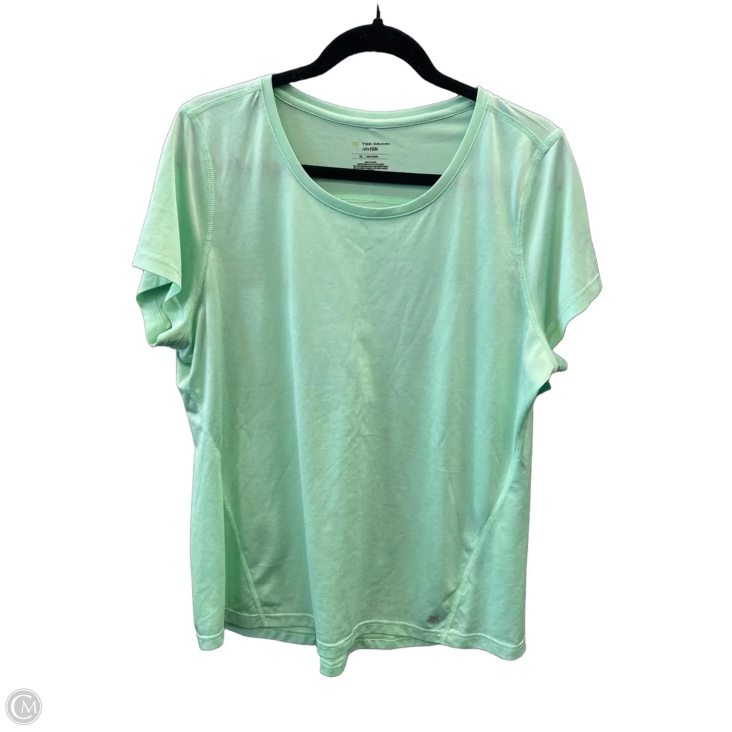 Athletic Top Short Sleeve By Tek Gear In Green, Size: Xl