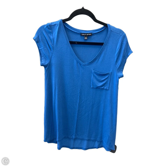 Top Short Sleeve By Cable And Gauge In Blue, Size: Sp