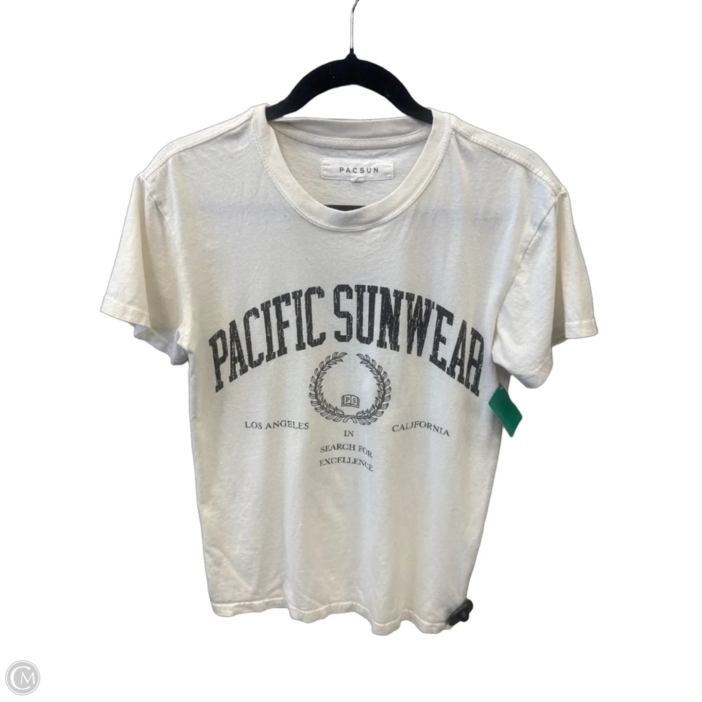 Top Short Sleeve By Pacsun In Cream, Size: S
