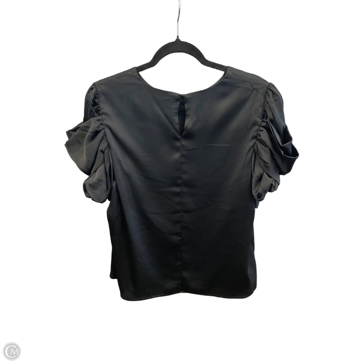 Blouse Short Sleeve By Versona In Black, Size: L