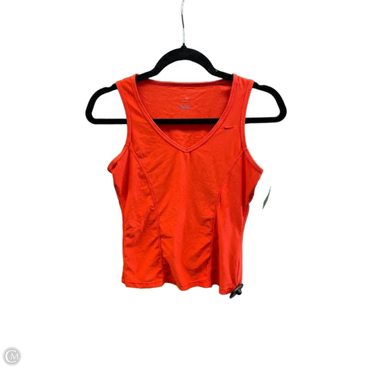 Athletic Tank Top By Nike Apparel In Orange, Size: S