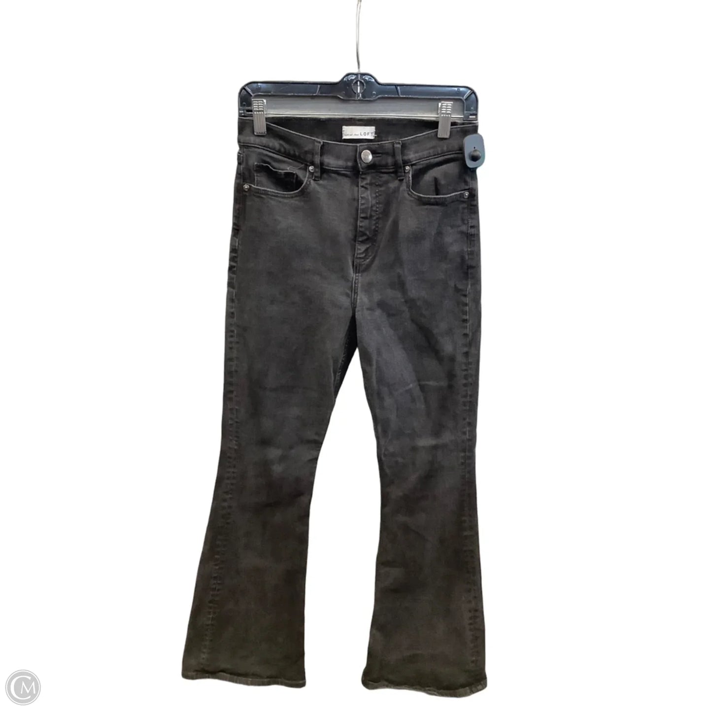 Jeans Flared By Loft In Black, Size: 8