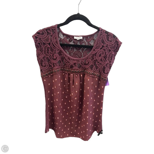 Top Short Sleeve By Maurices In Purple, Size: S