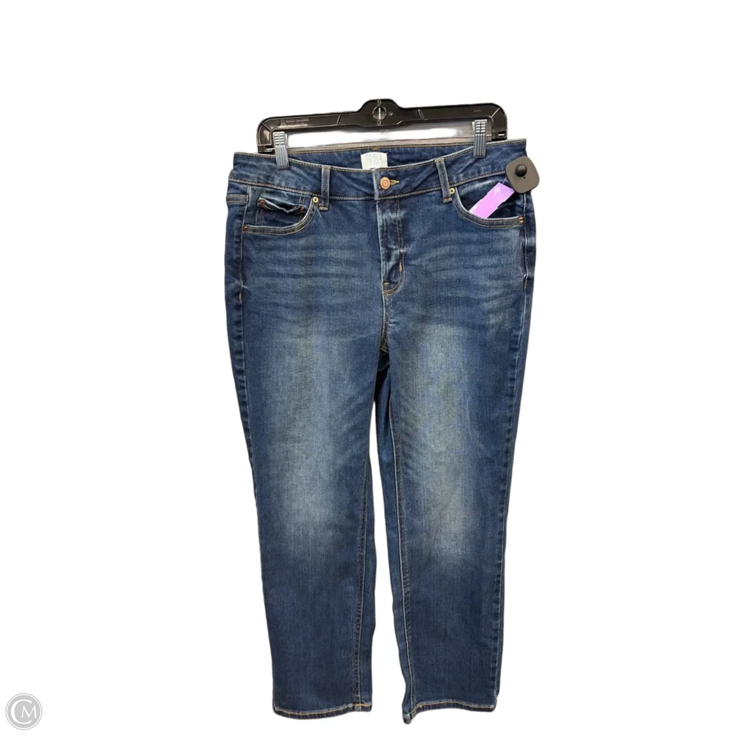 Jeans Straight By Time And Tru In Blue Denim, Size: 12