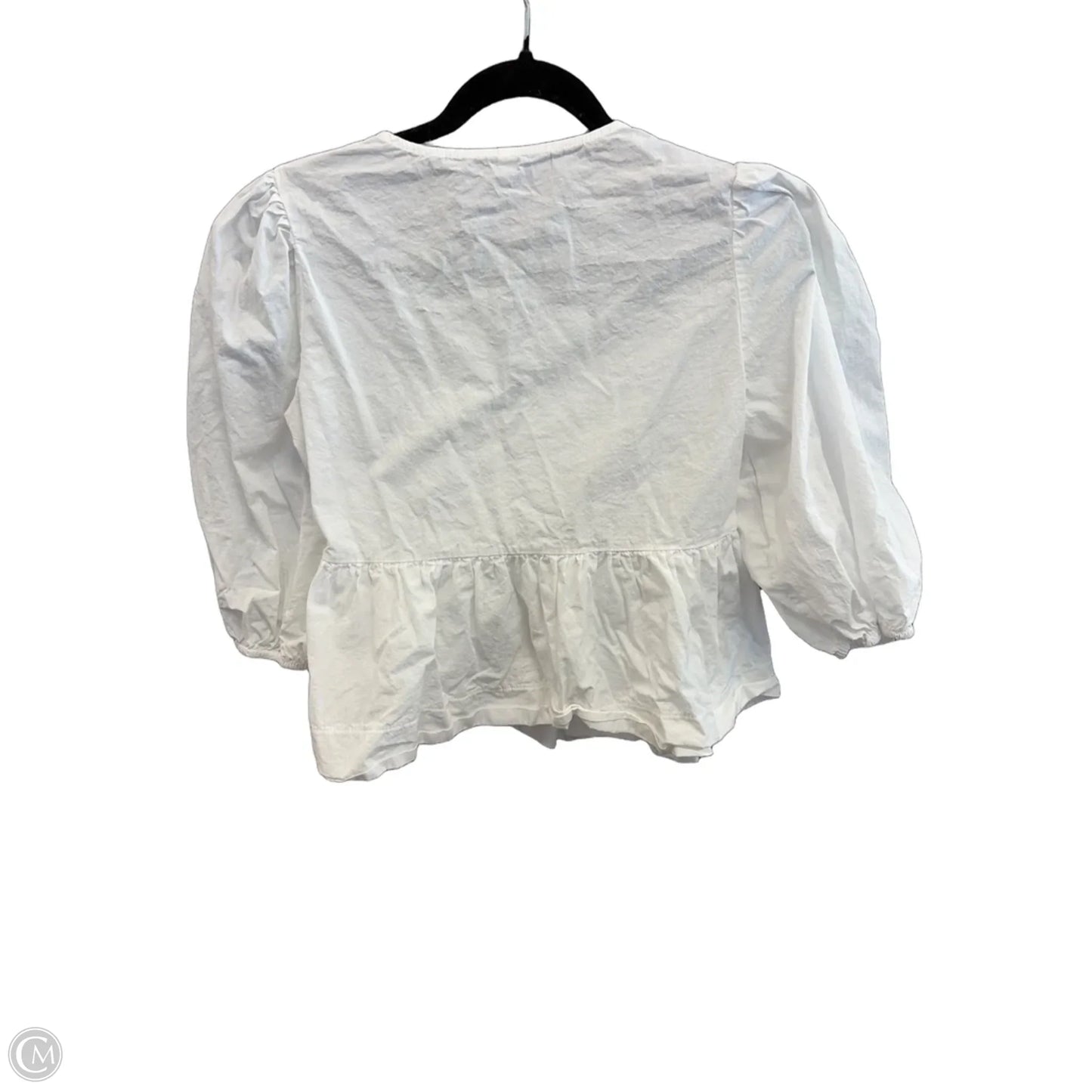 Top Long Sleeve By Clothes Mentor In White, Size: S