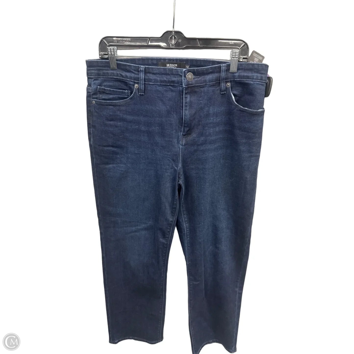 Jeans Straight By Hudson In Blue Denim, Size: 12