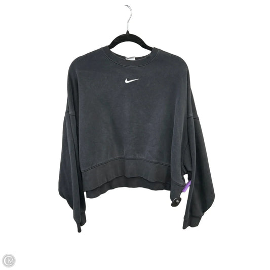 Athletic Sweatshirt Crewneck By Nike Apparel In Black, Size: M
