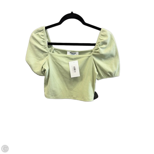 Top Short Sleeve By Double Zero In Green, Size: M