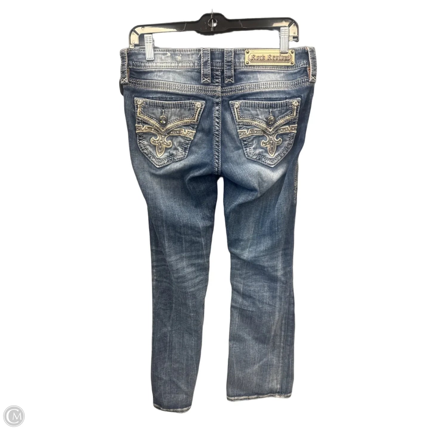 Jeans Boot Cut By Rock Revival In Blue Denim, Size: 4
