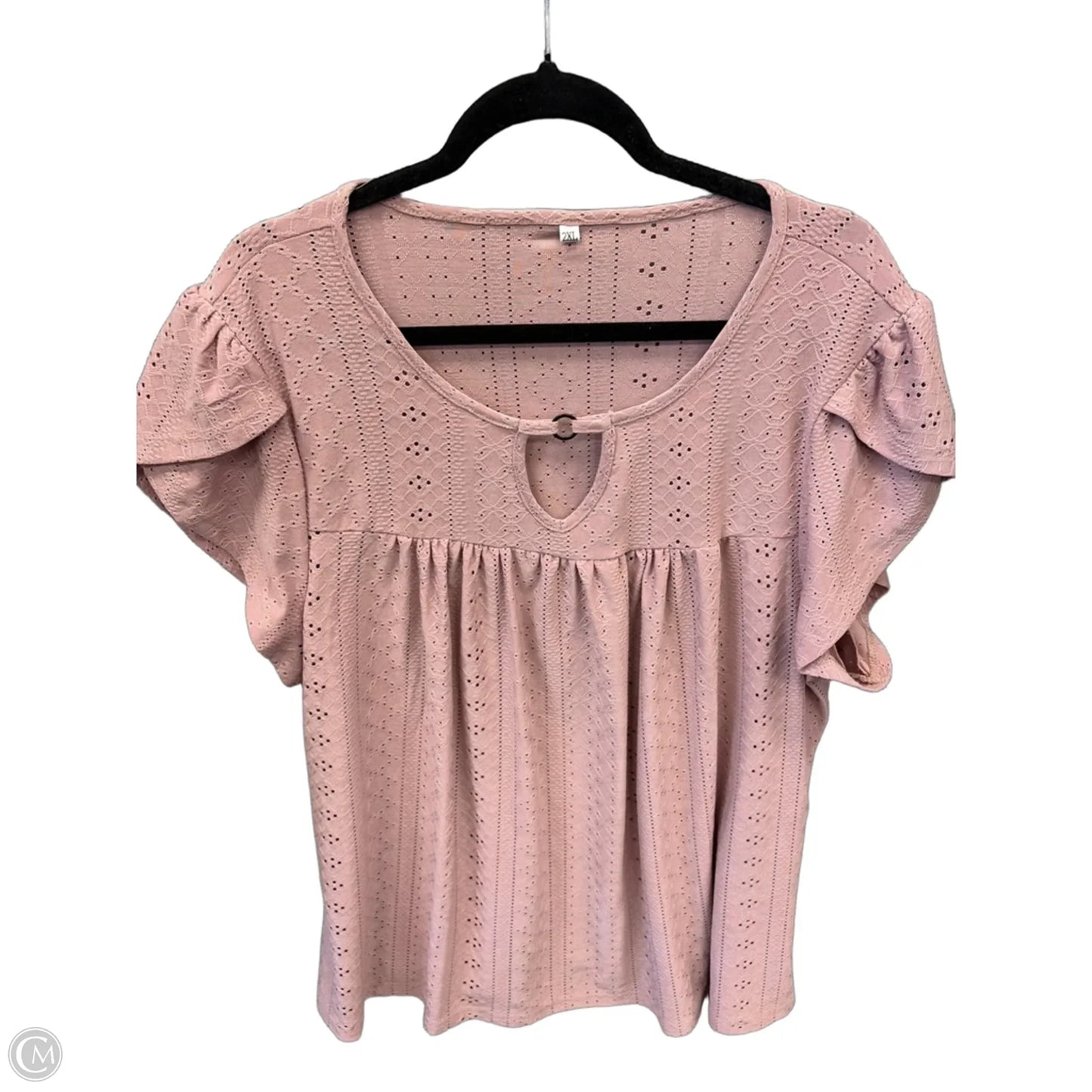 Top Short Sleeve By Clothes Mentor In Pink, Size: 2x