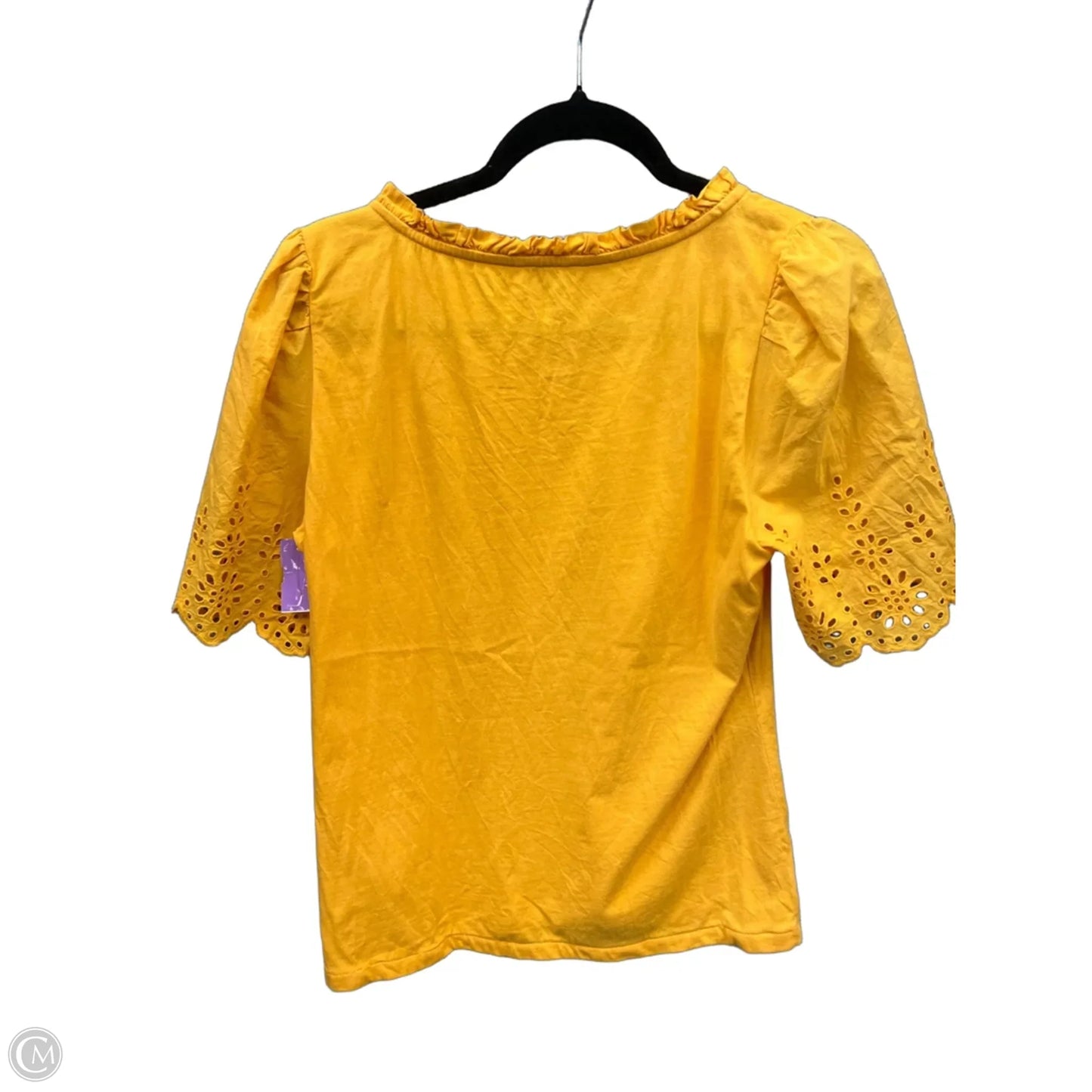 Top Short Sleeve By Talbots In Yellow, Size: M