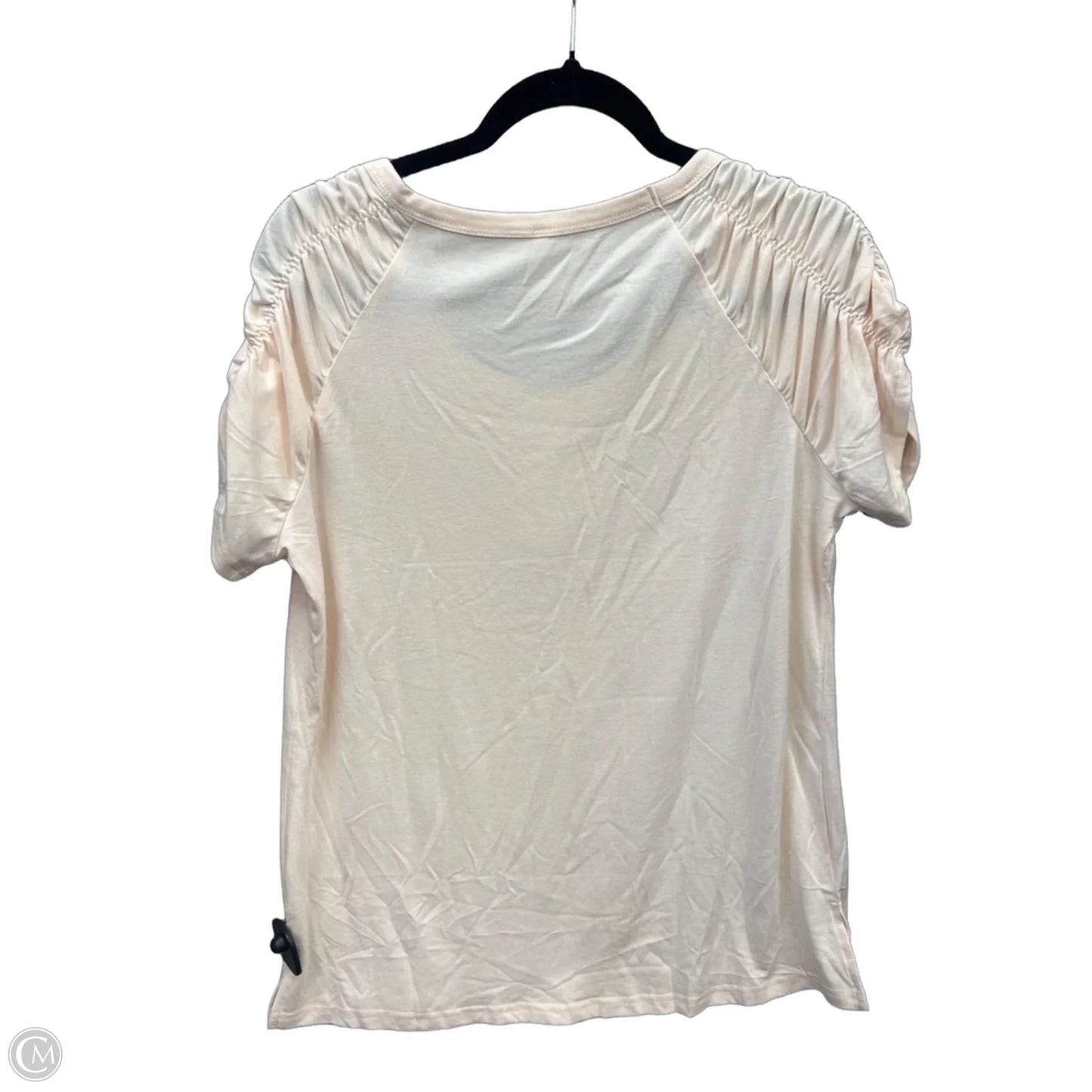 Top Short Sleeve By Clothes Mentor In Cream, Size: M