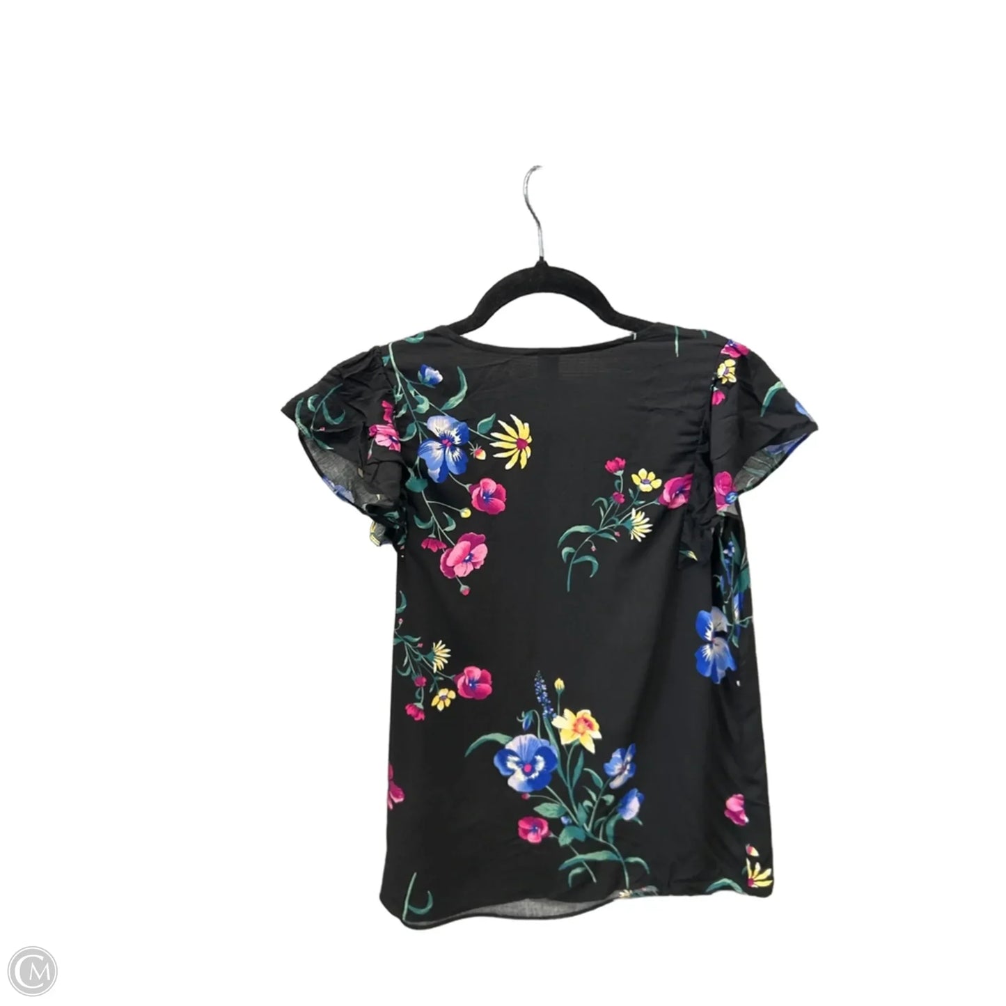 Blouse Short Sleeve By Old Navy In Black, Size: S
