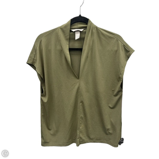 Top Short Sleeve By H&m In Green, Size: M