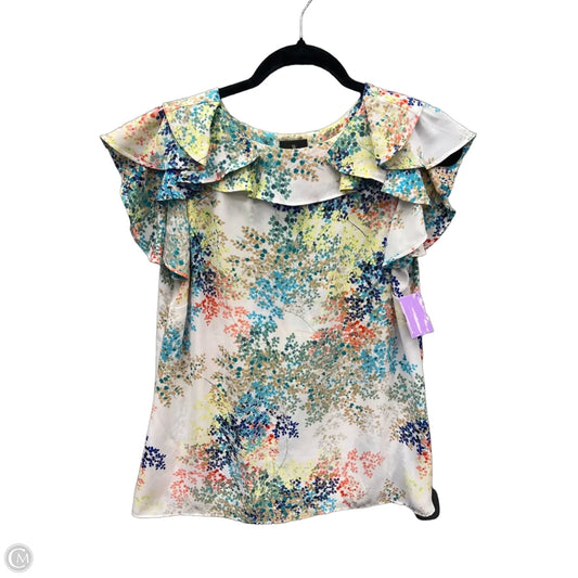 Blouse Short Sleeve By Worthington In Multi-colored, Size: S