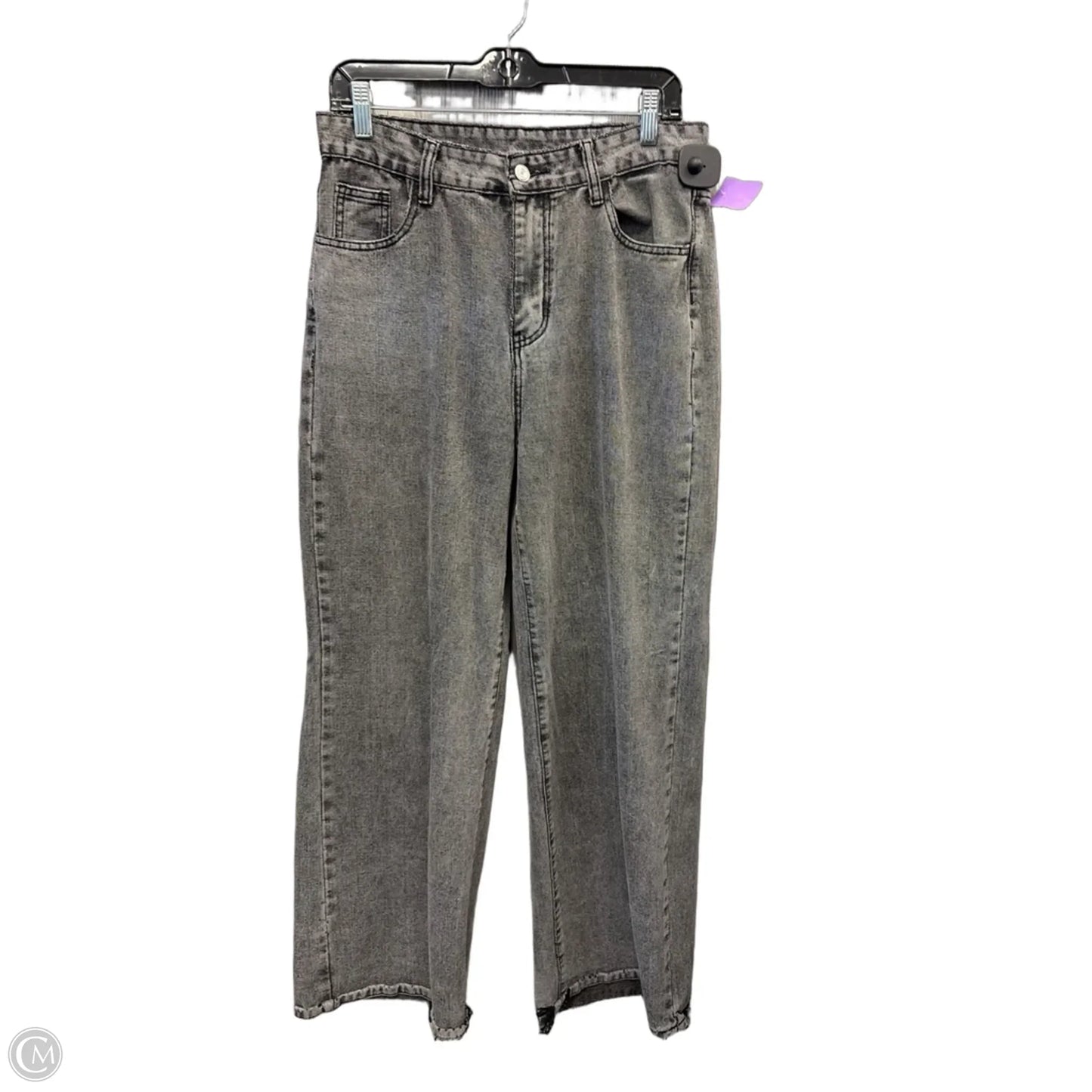 Jeans Straight By Shein In Black Denim, Size: 12