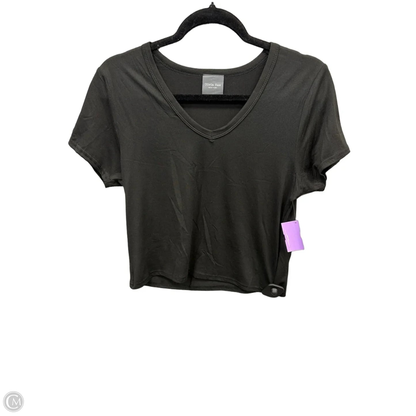 Top Short Sleeve By Olivia Rae In Black, Size: M