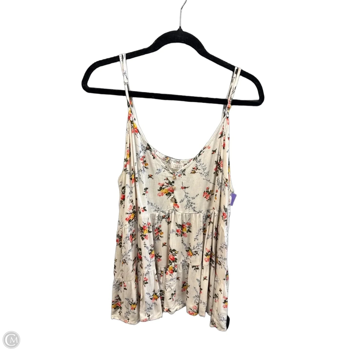 Top Sleeveless By Bke In Tan, Size: 2x