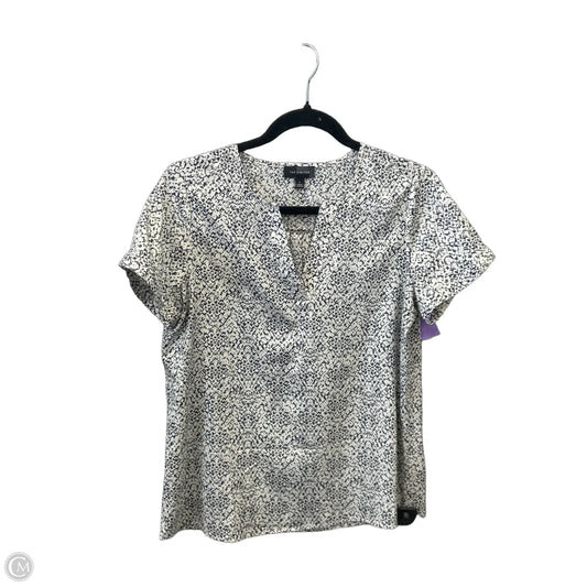 Top Short Sleeve By Limited In Blue & White, Size: S