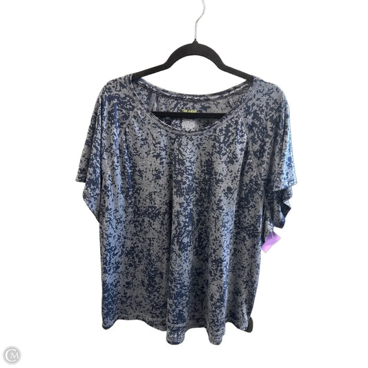 Athletic Top Short Sleeve By Tek Gear In Blue, Size: 3x