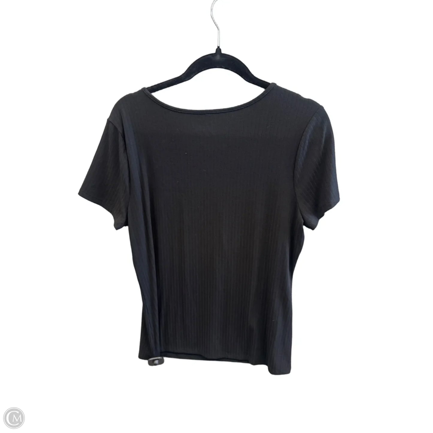 Top Short Sleeve By Time And Tru In Black, Size: L