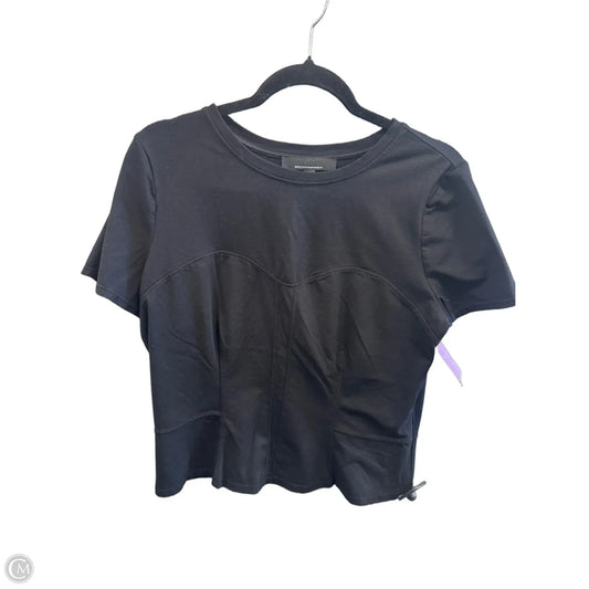 Top Short Sleeve By White House Black Market In Black, Size: L