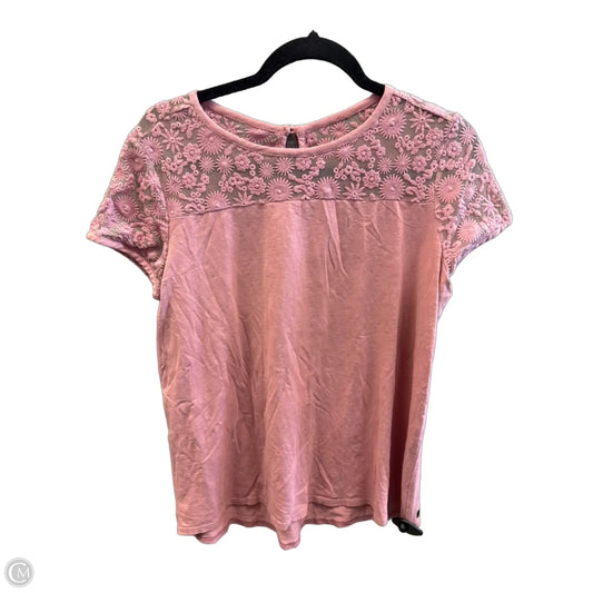 Top Short Sleeve By Matilda Jane In Pink, Size: M