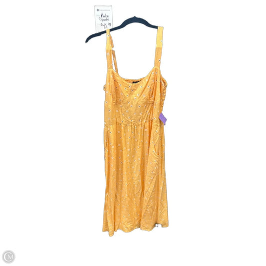 Dress Casual Midi By As U Wish In Orange, Size: Xl