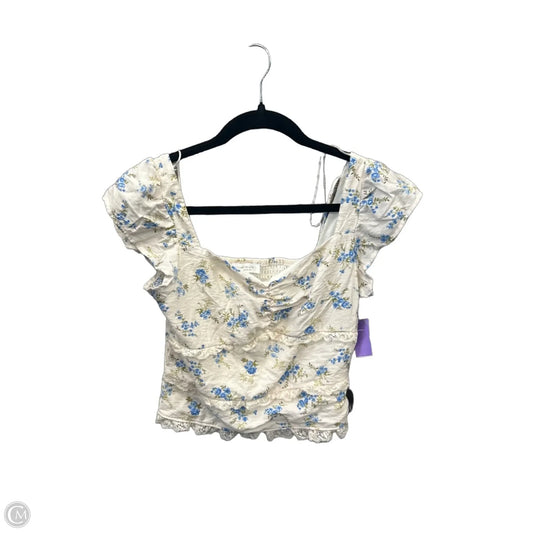 Top Short Sleeve By Kirious In Cream, Size: S