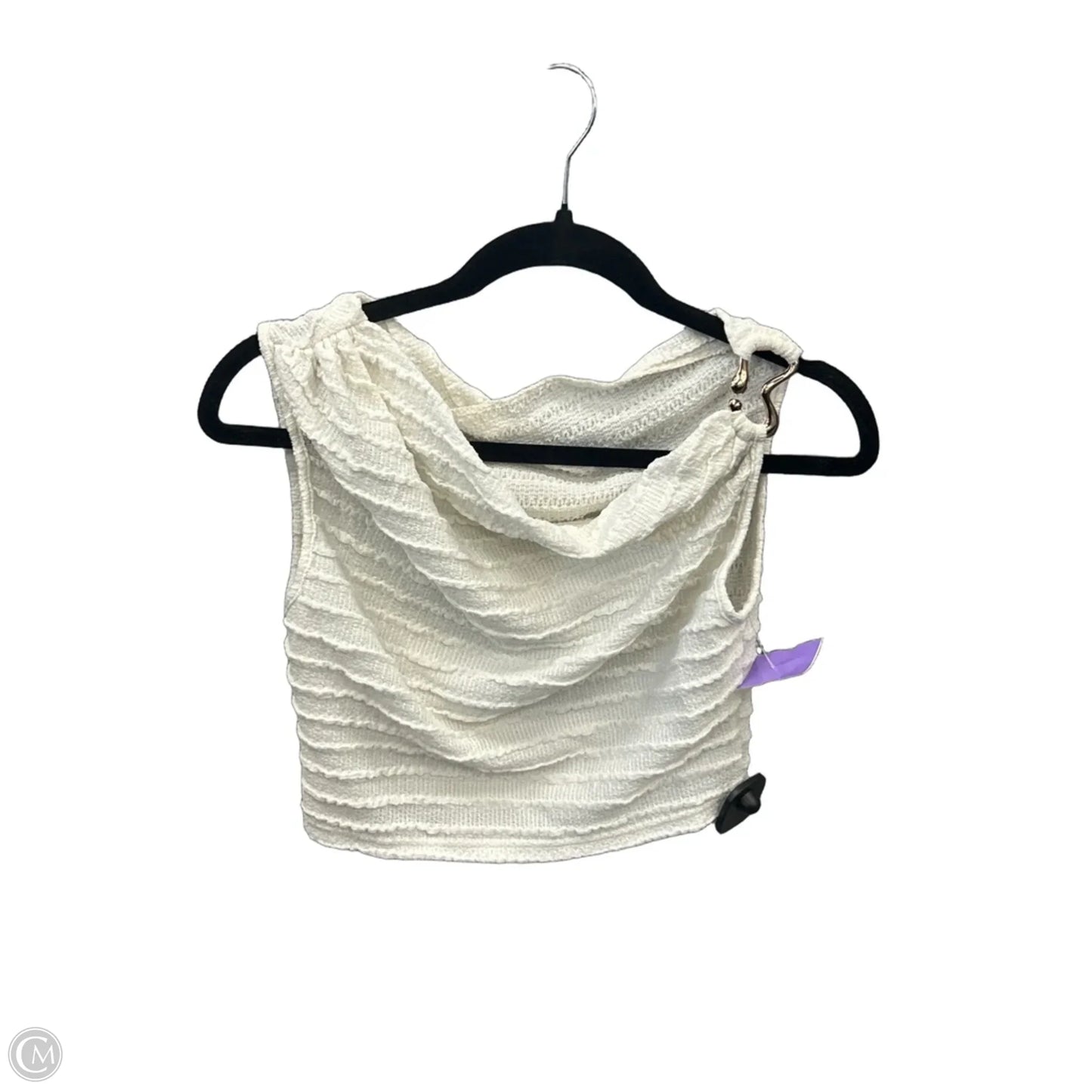 Top Sleeveless By Shein In Cream, Size: M